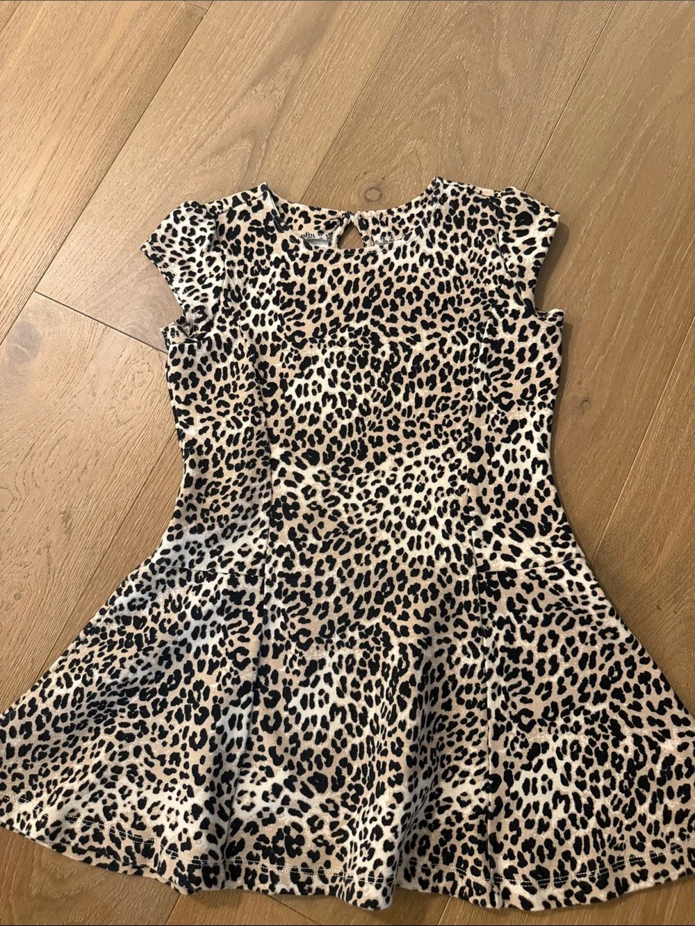 Gymboree Leopard Print Skater Dress - Black & Cream